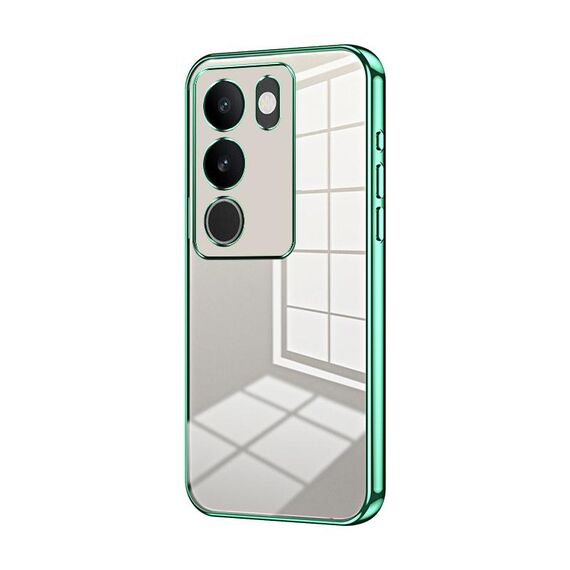 Per vivo S17 / S17 Pro / S17t / V29 Custodia per telefono con foro fine con placcatura trasparente (verde)