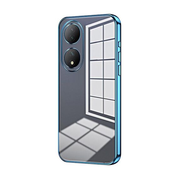 Per vivo Y100 / Y100A Custodia per telefono con foro sottile con placcatura trasparente (blu)