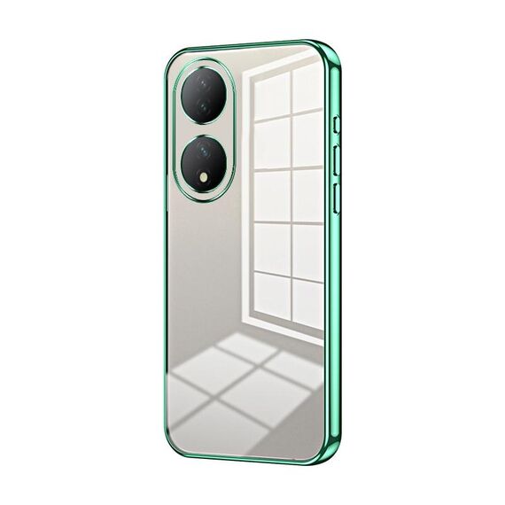 Per vivo Y100 / Y100A Custodia per telefono con foro sottile con placcatura trasparente (verde)