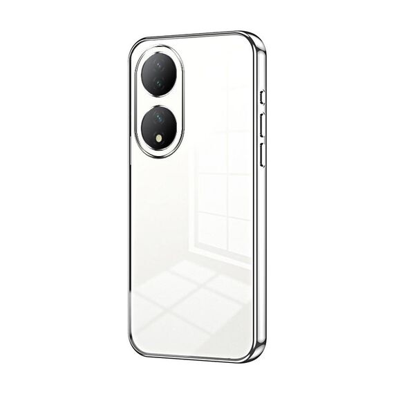 Per vivo Y100 / Y100A Custodia per telefono con foro sottile con placcatura trasparente (Argento)