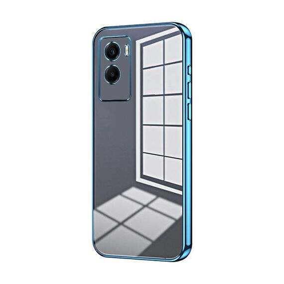 Per vivo Y55s 2021 / Y72t Custodia per telefono con foro sottile con placcatura trasparente (blu)
