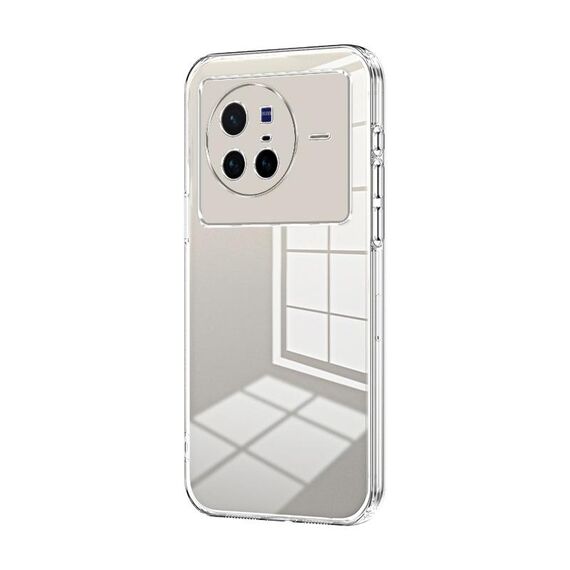 Per vivo X80 Custodia per telefono con foro sottile con placcatura trasparente (trasparente)