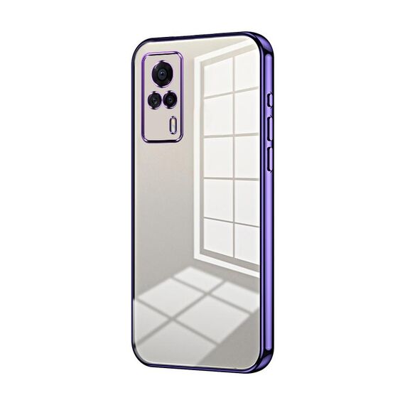 Per vivo S9e Custodia per telefono con foro sottile con placcatura trasparente (viola)