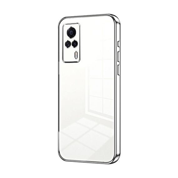 Per vivo S9e Custodia per telefono con foro sottile con placcatura trasparente (Argento)