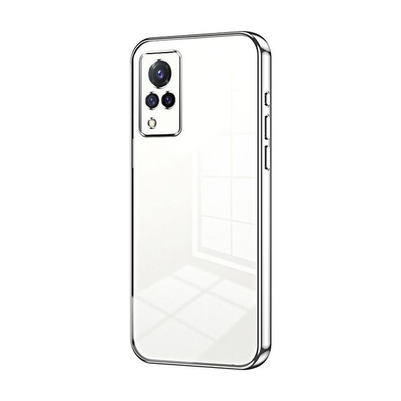 Per vivo S9 Custodia per telefono con foro sottile con placcatura trasparente (Argento)