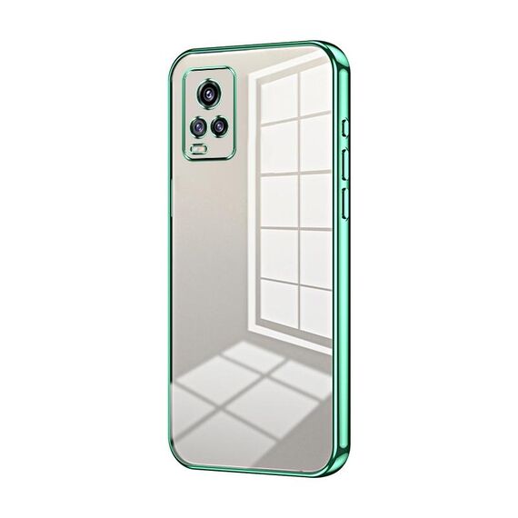 Per vivo V20 Custodia per telefono con foro sottile con placcatura trasparente (verde)