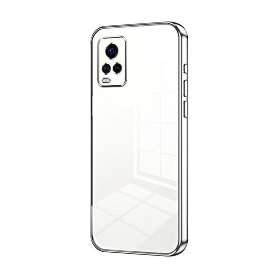 Per vivo S7 / V20 Pro Custodia per telefono con foro sottile con placcatura trasparente (Argento)