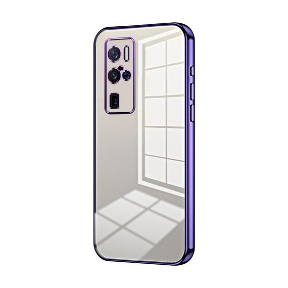 Per vivo X50 Pro+ Custodia per telefono con foro fine con placcatura trasparente (viola)