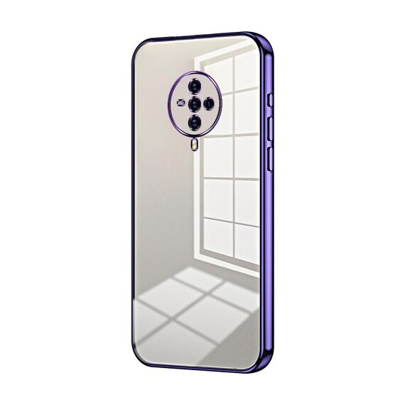 Per vivo S6 Custodia per telefono con foro sottile con placcatura trasparente (viola)