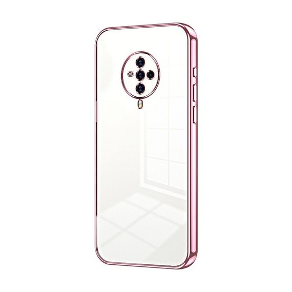 Per vivo S6 Custodia per telefono con foro sottile con placcatura trasparente (rosa)