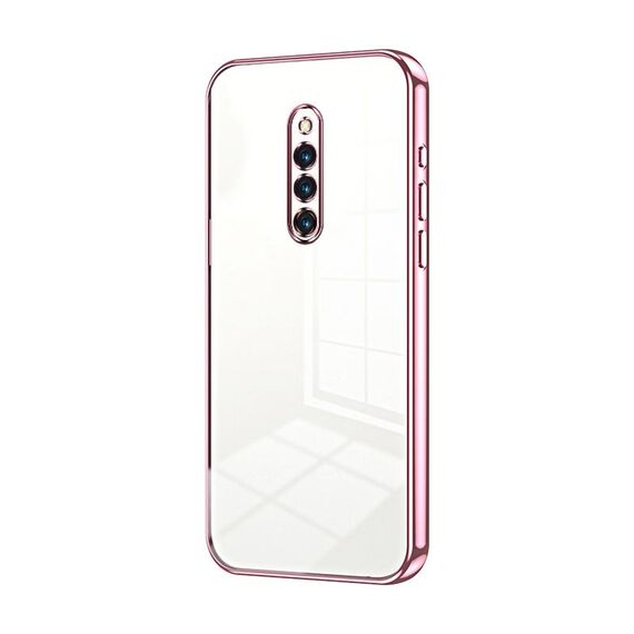 Per vivo X27 Pro Custodia per telefono con foro sottile con placcatura trasparente (rosa)