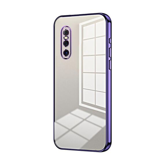 Per vivo X27 Custodia per telefono con foro sottile con placcatura trasparente (viola)
