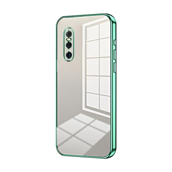 Per vivo X27 Custodia per telefono con foro sottile con placcatura trasparente (verde)