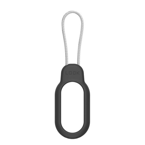 Per Samsung Galaxy SmartTag2 Custodia per PC con prevenzione della perdita con blocco di sicurezza a filo, colore: nero