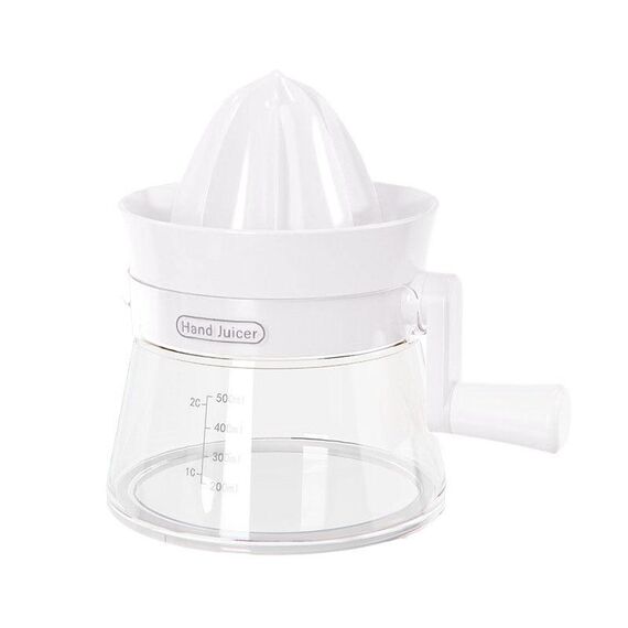 Estrattore di frutta a manovella per spremiagrumi manuale per uso domestico (bianco)
