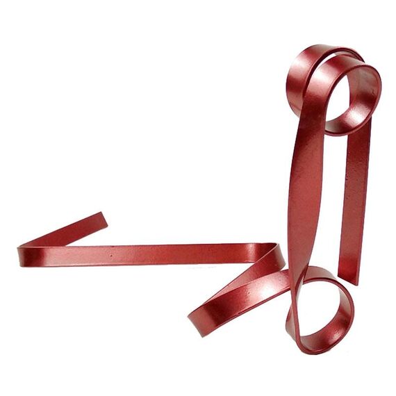 Portabottiglie di vino sospeso con nastro metallico, ornamenti decorativi per il desktop di casa (rosso)