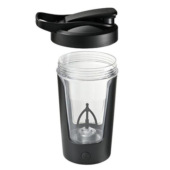 Tazza di miscelazione multifunzionale completamente automatica Tazza di caffè a prova di perdite resistente alla temperatura con ricarica USB (nero)