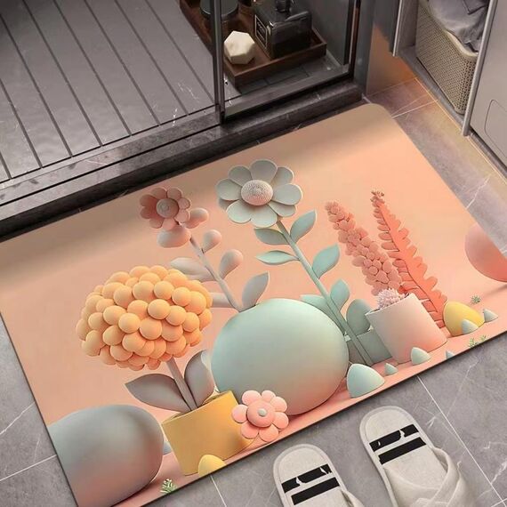 Tappeto antiscivolo assorbente con fango di diatomee per pittura a olio 3D 40 x 60 cm (Stile 03)