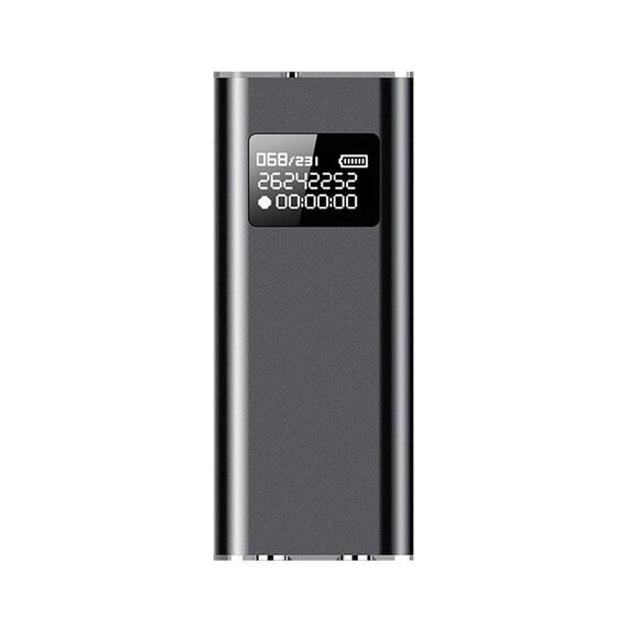 Registratore vocale intelligente Q25 con schermo HD con cancellazione del rumore Reporter vocale con clip posteriore, dimensioni: 4 GB (nero)