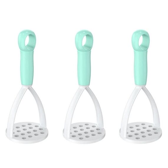 3 pezzi da cucina manuale per schiacciapatate, integratore per bambini, strumento per schiacciare gli alimenti (verde)