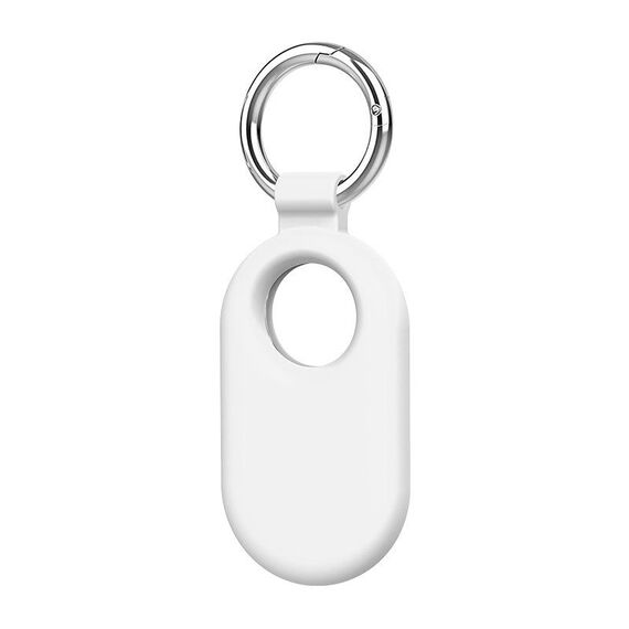 Per Samsung Galaxy SmartTag2 Locator Custodia protettiva in silicone (bianca)