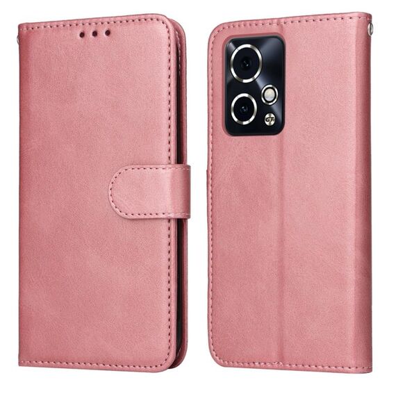 Custodia per telefono in pelle flip con texture classica in vitello per Honor 90 GT (oro rosa)