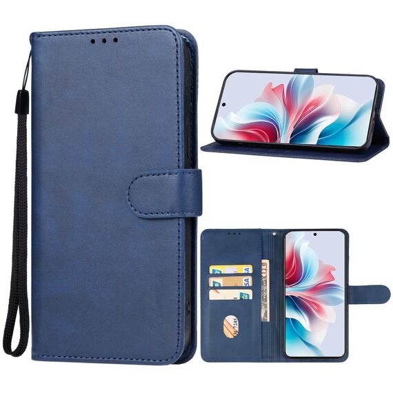 Per la custodia in pelle OPPO Reno11 F (blu)
