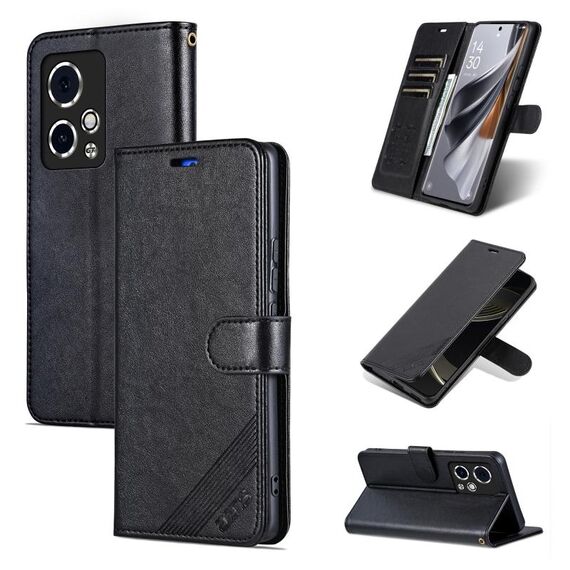 Per Honor 90 GT AZNS Custodia per cellulare in pelle con texture in pelle di pecora (nera)