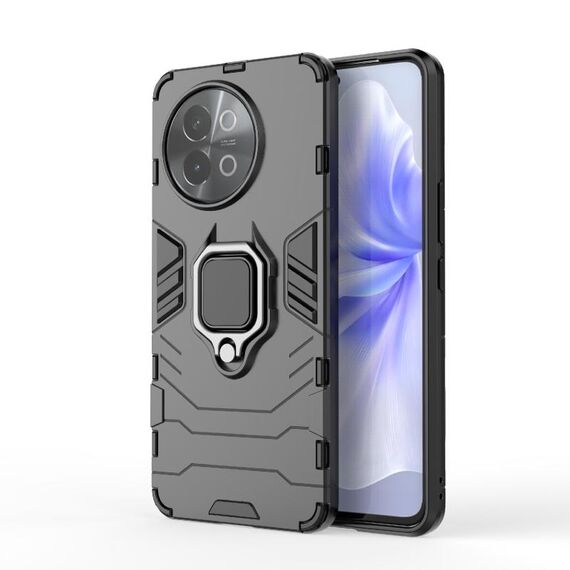 Per vivo S18E 5G antiurto PC + custodia per telefono con supporto in TPU (nero)