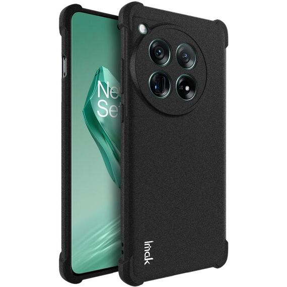 Per OnePlus 12 5G imak custodia per telefono in TPU antiurto con airbag (nero opaco)