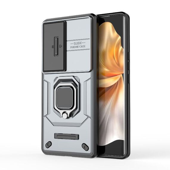 Per vivo S18 5G scorrevole Camshield TPU + custodia per telefono antiurto per PC con supporto (grigio)