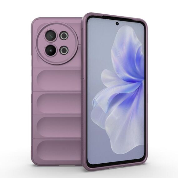 Per vivo S18E 5G Magic Shield TPU + custodia per telefono in flanella (viola)