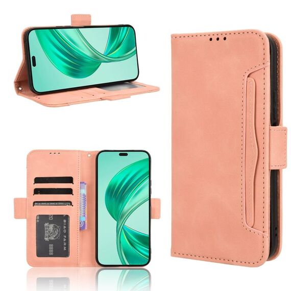 Custodia per telefono in pelle con texture di vitello per Honor X8b 4G (rosa)
