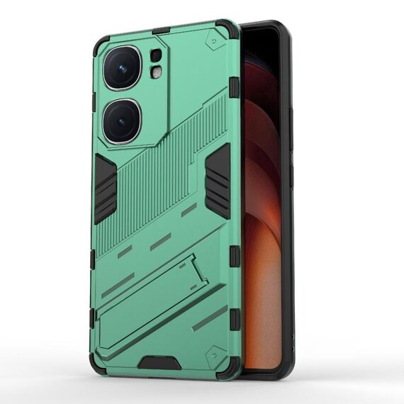 Per vivo iQOO Neo9 5G Punk Armor 2 in 1 PC + custodia per telefono in TPU con supporto (verde)