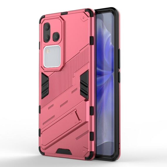 Per vivo S18 5G Punk Armor 2 in 1 PC + custodia per telefono TPU con supporto (rosso chiaro)
