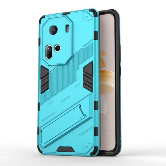 Per OPPO Reno11 5G Global Punk Armor 2 in 1 PC + custodia per telefono TPU con supporto (blu)