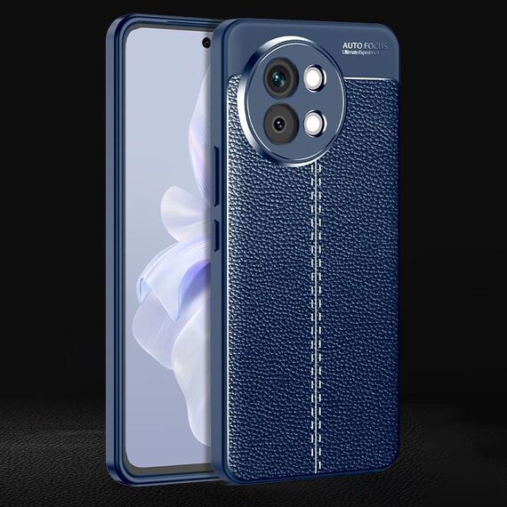 Custodia per telefono in TPU antiurto con texture Litchi per vivo S18e (blu)