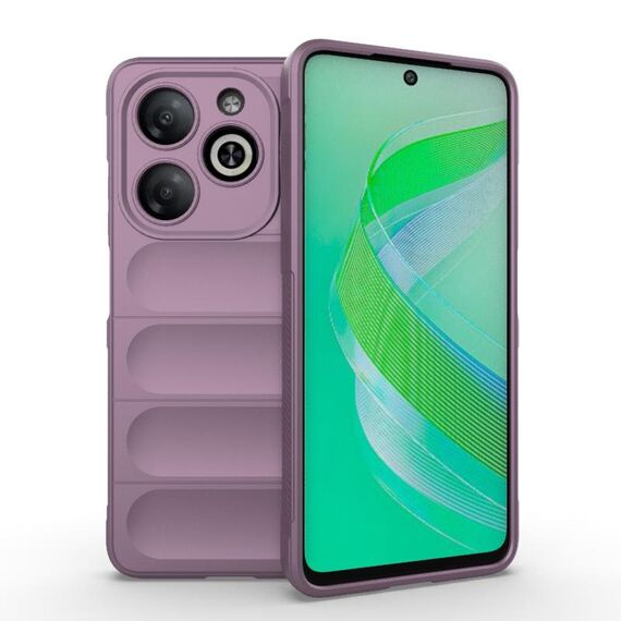 Per Infinix Smart 8 Magic Shield TPU + custodia per telefono in flanella (viola)