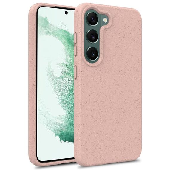 Per Samsung Galaxy S24+ 5G Materiale in paglia di grano + Custodia per telefono in TPU (rosa)