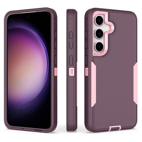 Per Samsung Galaxy S24+ 5G 2 in 1 custodia magnetica per PC + TPU (viola rosso+rosa)