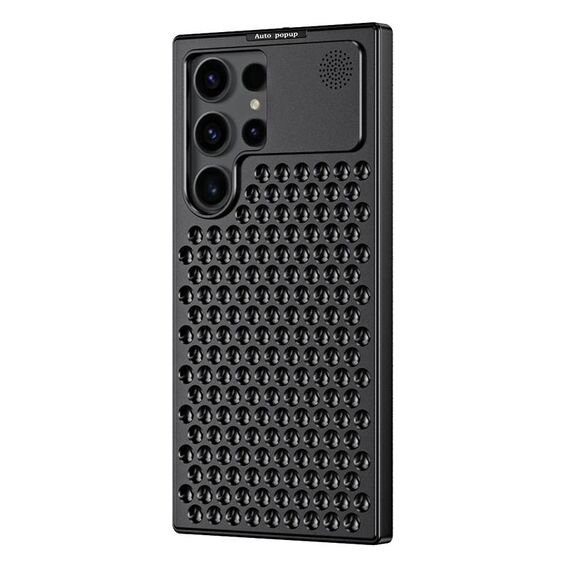 Custodia per telefono con raffreddamento in metallo per aromaterapia R-JUST RJ58 per Samsung Galaxy S22 Ultra 5G (nero)