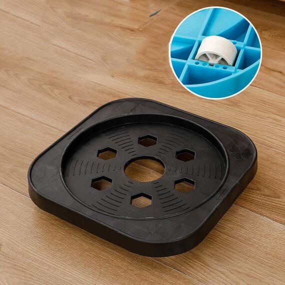 Supporto mobile multifunzionale per portaoggetti per bombole di gas da cucina, vaso da fiori e secchio, specifiche: ruota dritta nera
