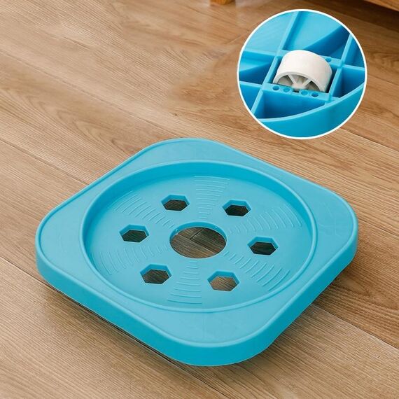 Supporto mobile multifunzionale per portaoggetti per bombole di gas da cucina, vaso da fiori e secchio, specifiche: ruota dritta blu