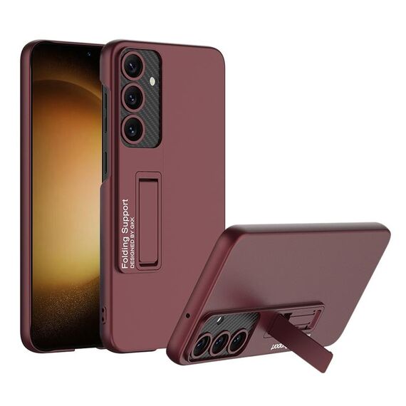 Per Samsung Galaxy S24 5G GKK Custodia per telefono antiurto ultrasottile con supporto (rosso)