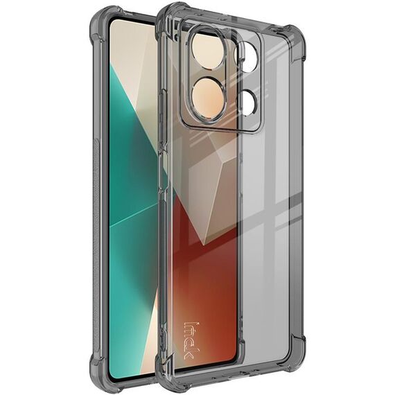 Per Xiaomi Redmi Note 13 5G imak Custodia per telefono in TPU antiurto con airbag (nero trasparente)