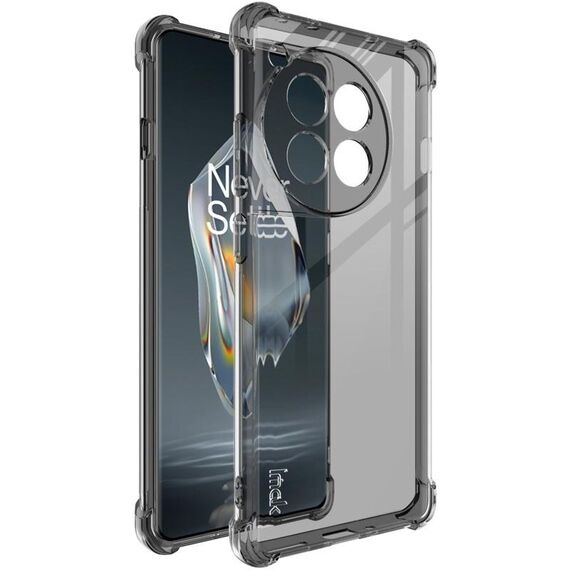 Per OnePlus Ace 3 5G imak custodia per telefono in TPU antiurto con airbag (nero trasparente)