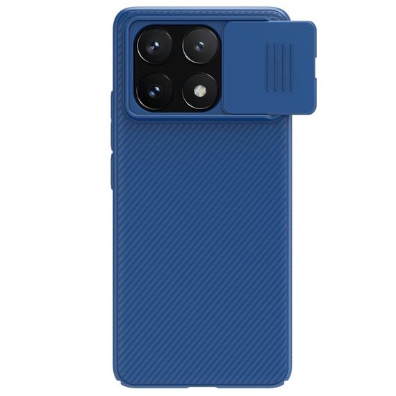Per Xiaomi Redmi K70E / Poco X6 Pro 5G NILLKIN Black Mirror Series Camshield Custodia per PC (Blu)