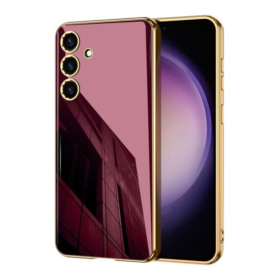Custodia per telefono a copertura totale in TPU galvanico GKK per Samsung Galaxy S24 5G (rosso)