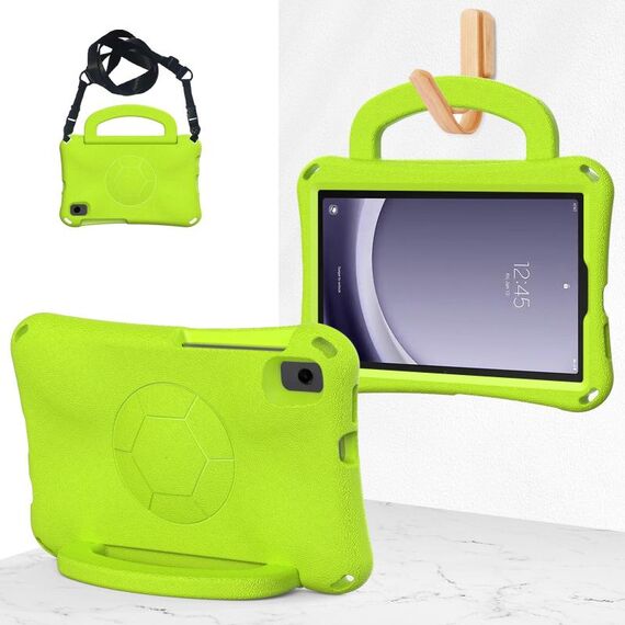 Per Samsung Galaxy Tab A9 8.7 SM-X110/X115 Custodia per tablet antiurto in EVA a forma di calcio (verde erba)