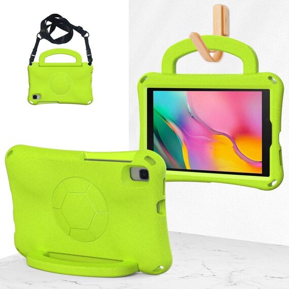 Per Samsung Galaxy Tab A 8.0 T290/T295 Custodia per tablet antiurto in EVA a forma di calcio (verde erba)